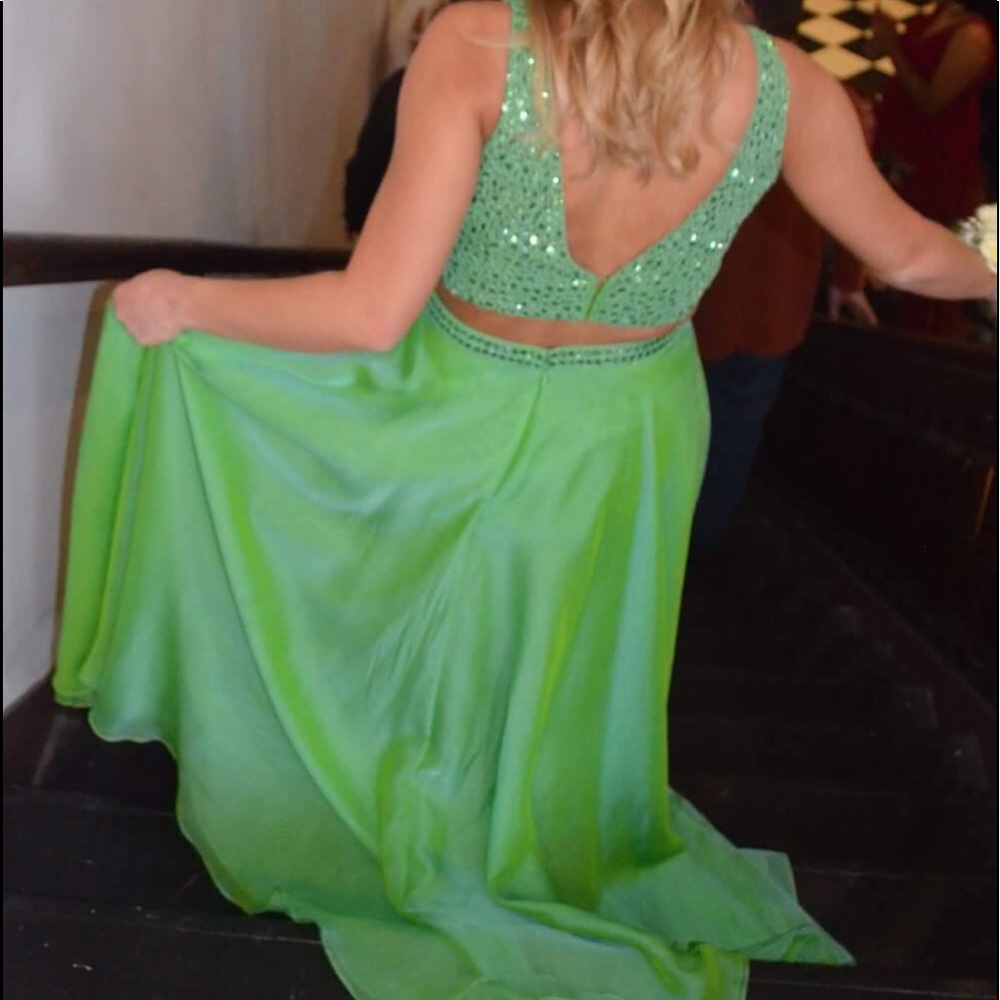 Sherri Hill Green Two Piece Dress